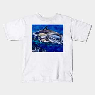 Dolphin mama and her baby Kids T-Shirt